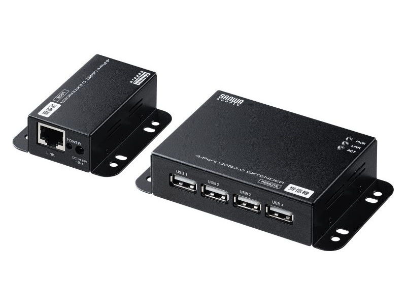 kz78_b's tweet card. 　サンワサプライは11月26日、USB 2.0信号をLANケーブルにより50mまで延長するエクステンダー「USB-EXSET6」を発売した。価格は3万4,100円。