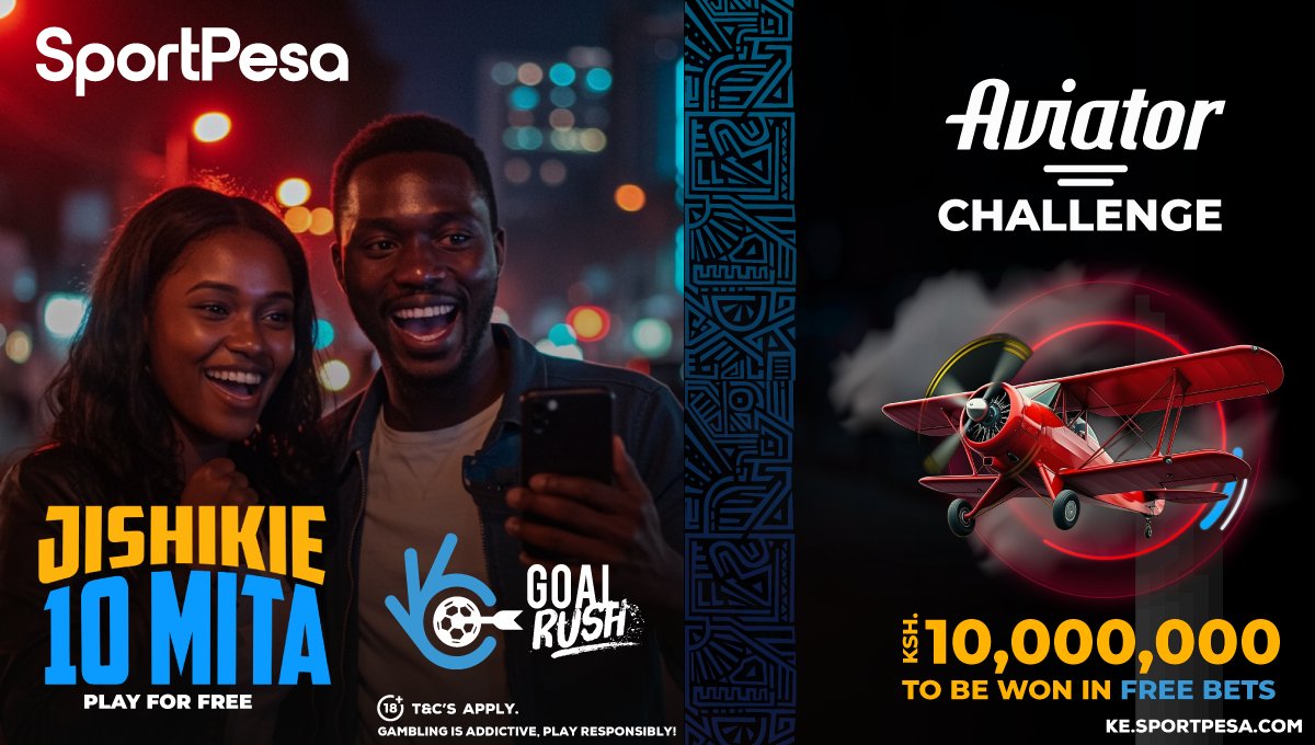 ProEssayWrite12's tweet card. Get down to business, June inakupelekaje? Tuko na 10 Milli in Free Bets Aviator Challenge, also PREDICT the 3 #SportPesaGoalRush Games for FREE, ushinde 10 million!