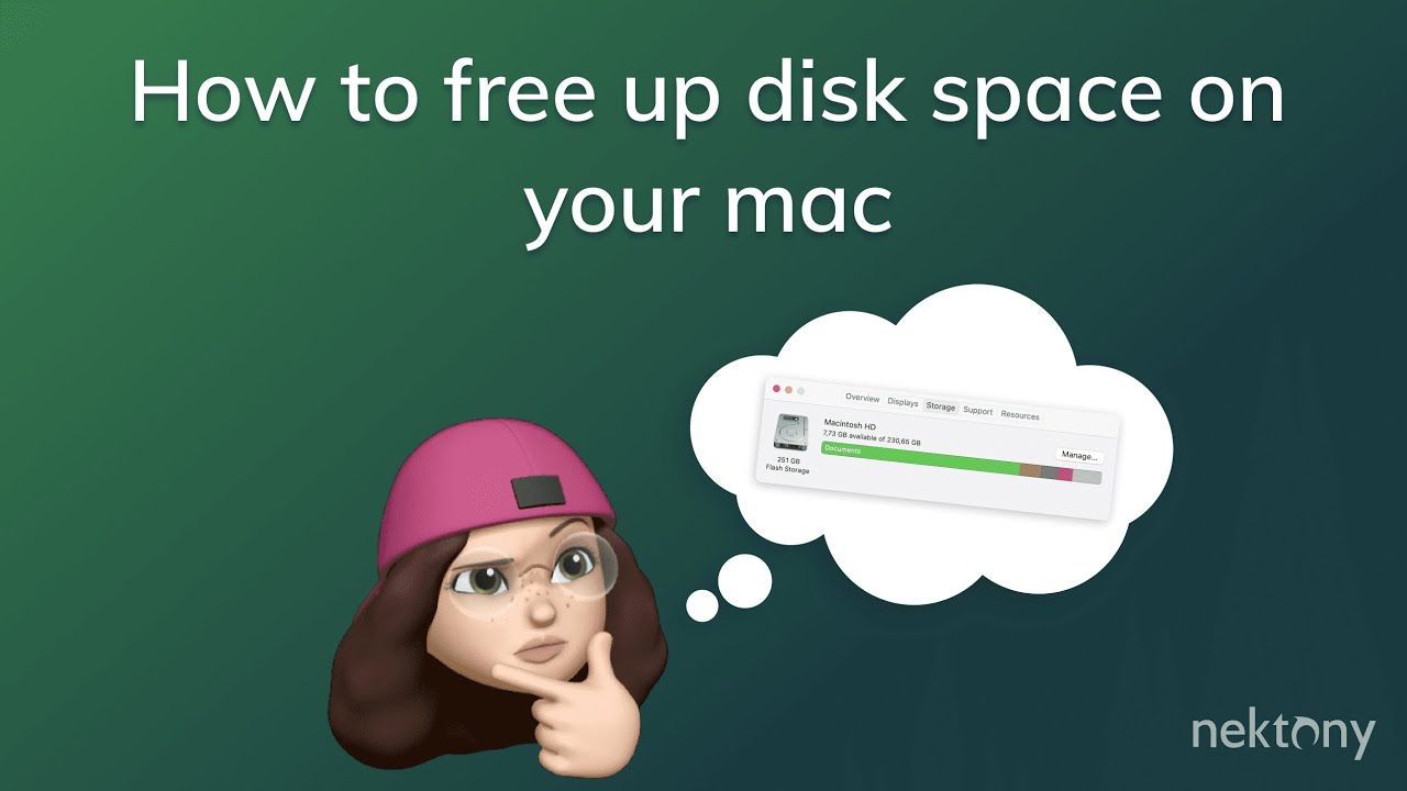 Nektony's tweet card. How to free up disk space on your Mac