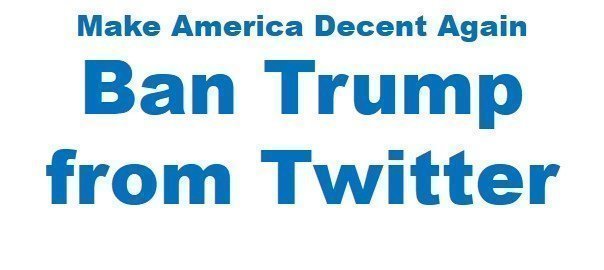 VdoGmr4mCal's tweet card. Ban Trump from Twitter