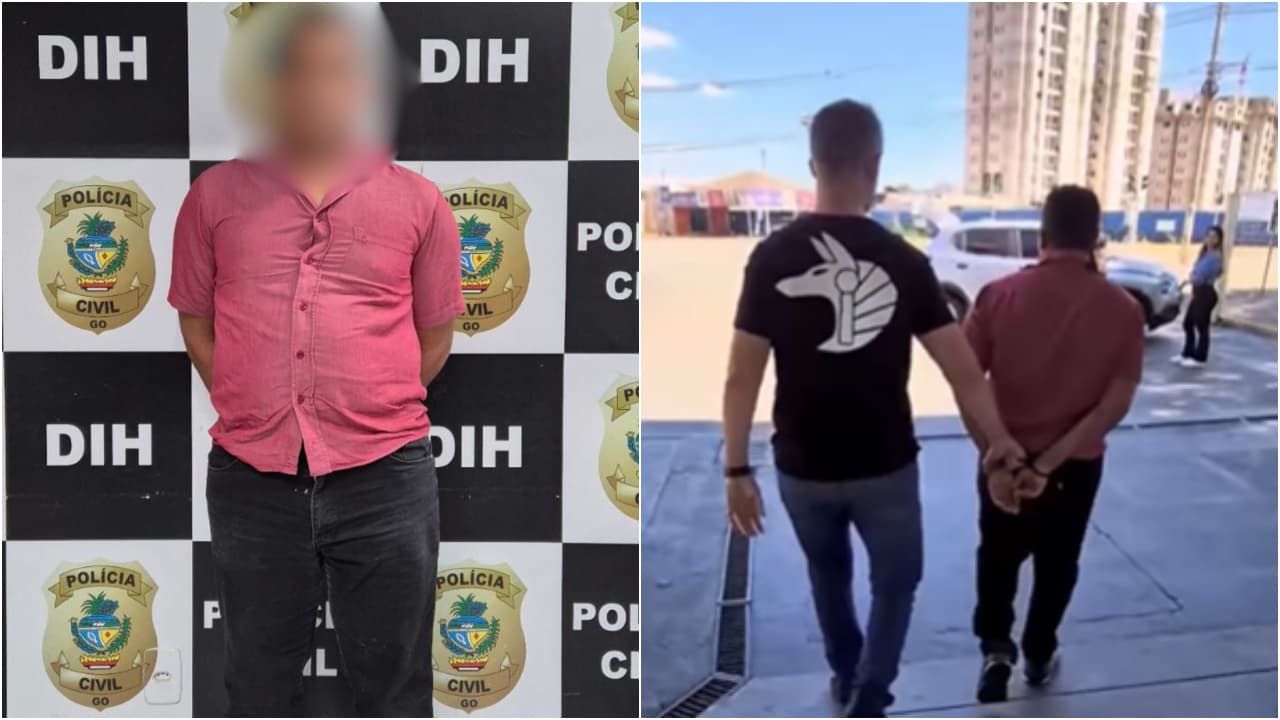 portaldia_'s tweet card. A Polícia Civil de Goiás, por meio da Delegacia Estadual de Investigação de Homicídios (DIH), prendeu um homem, de 39