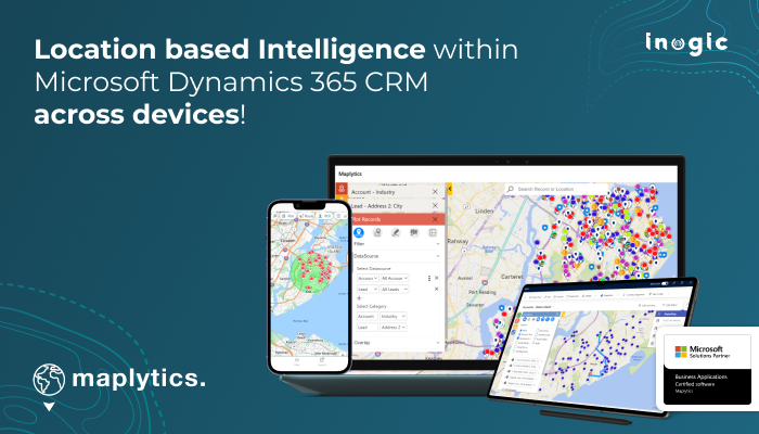 Maplytics's tweet card. Maplytics is now accessible on all platforms Desktop, Tablet and Mobile so you can quickly visualize your Dynamics CRM data on a map.