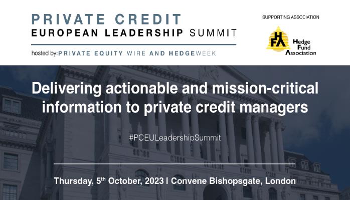 HedgeFundAssoc's tweet card. Oct. 5 - Hedge Fund Association Partner Event: Private Credit European Leadership Summit in London - Register https://lnkd.in/eHWeEVjF Private Equity Wire Hedgeweek #PCEULeadershipSummit #privatecr...