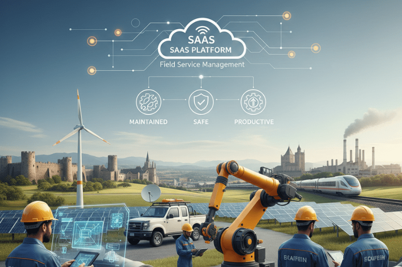 WelloSolutions's tweet card. SaaS field service management software for EU businesses to keep assets maintained, compliant, and efficient across multiple sites with clear planning and real-time visibility.