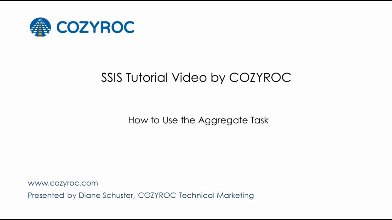 CozyRoc's tweet card. How to Use the Aggregate Task. SSIS tutorial videos by COZYROC