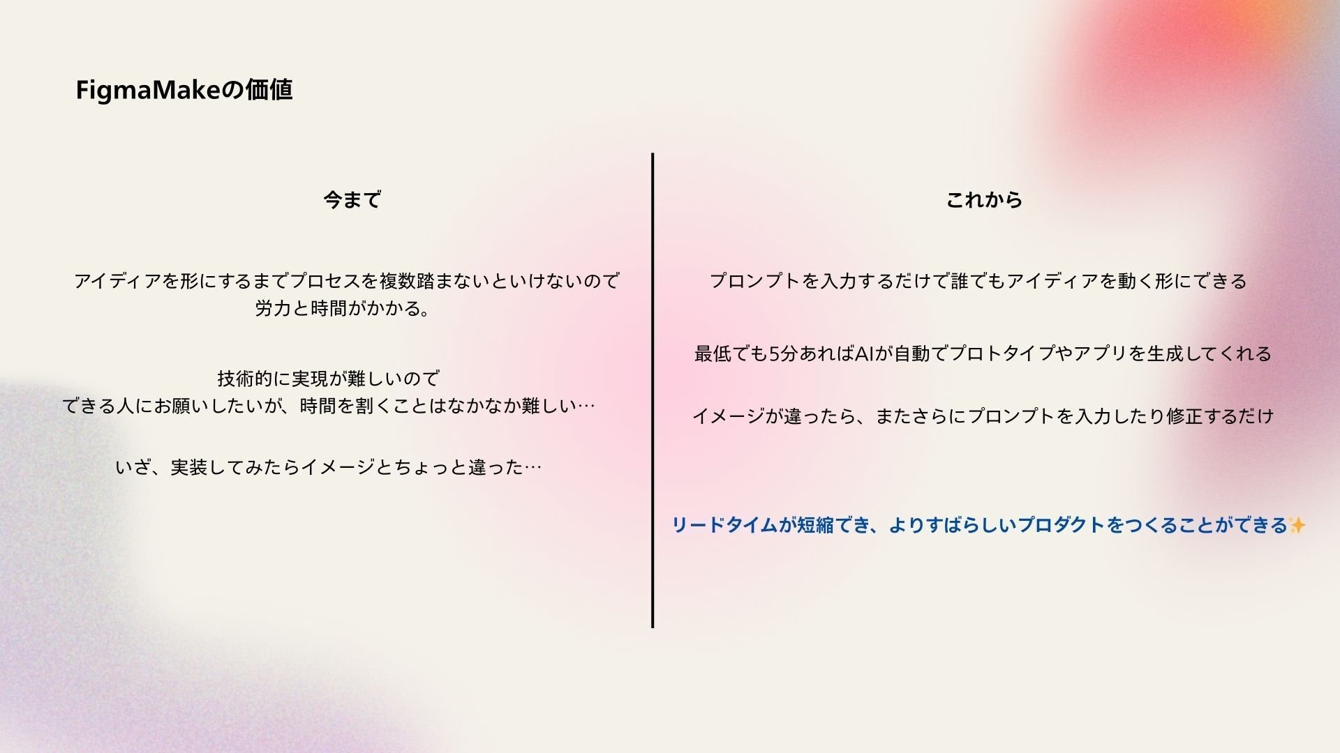 yutafuru's tweet card. こんにちは！ クリーヴァ株式会社のデザイナー、いとうです☃️ 先日、いま話題のFigmaMakeをテーマにした勉強会を社内で開催しました。 FigmaMakeの存在は知っていたものの、「実際どう使うのがベストなの？」といった疑問を持っていたためです。 その思いから実際に触れてインプットし、FigmaMakeを実務に取り入れられないかを検証してみたので、今回は実際にAIを使いプロジェクト（架空...