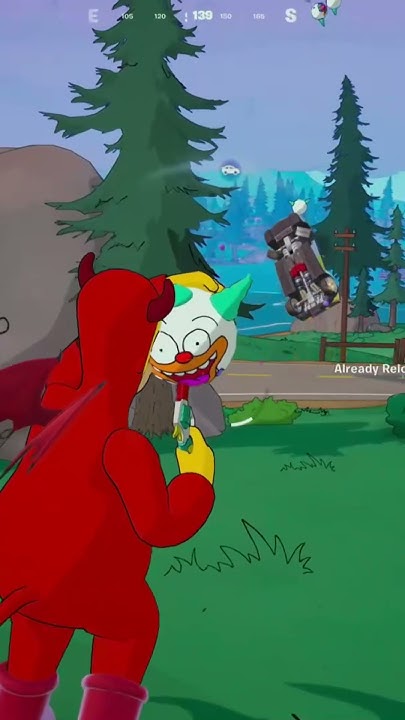 ModtroGaming's tweet card. They FELL for me! #fortnite #thesimpsons #clip #shorts #short...