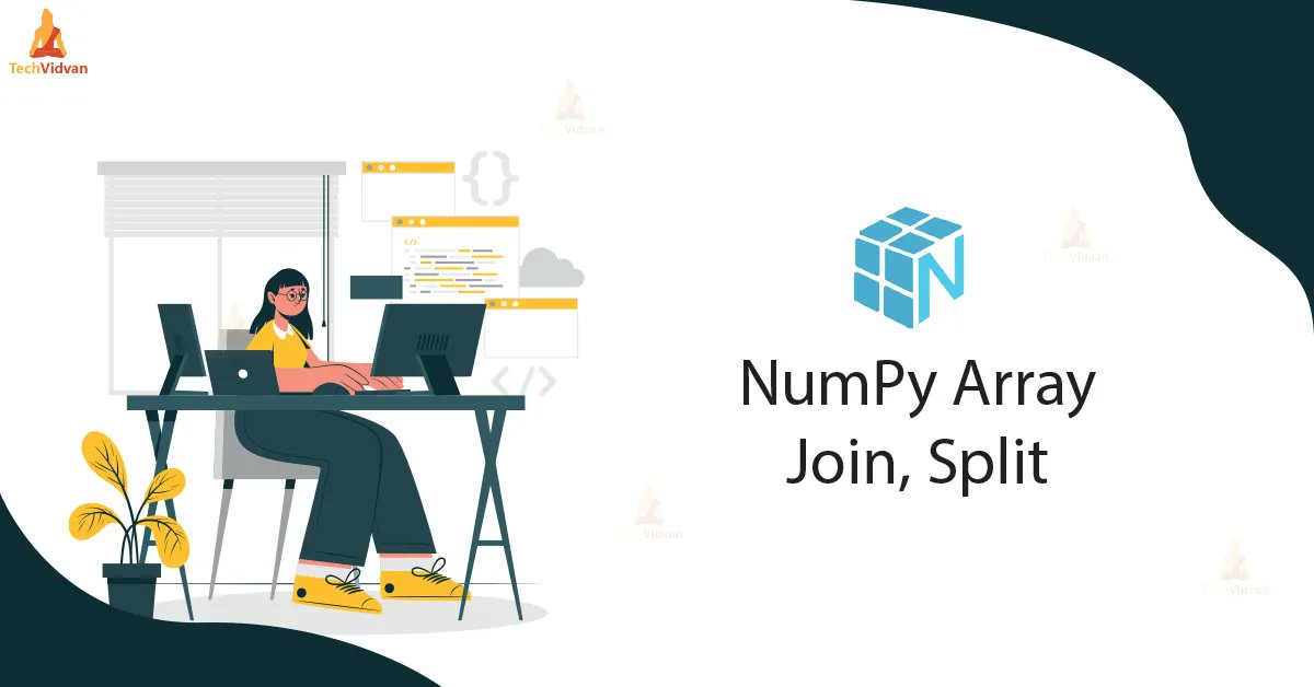 VidvanTech's tweet card. NumPy's merging and partitioning functions offer robust capabilities for efficiently combining and segmenting arrays.