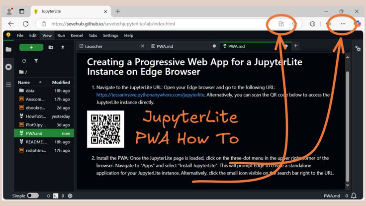 Seve_py's tweet card. JupyterLite PWA