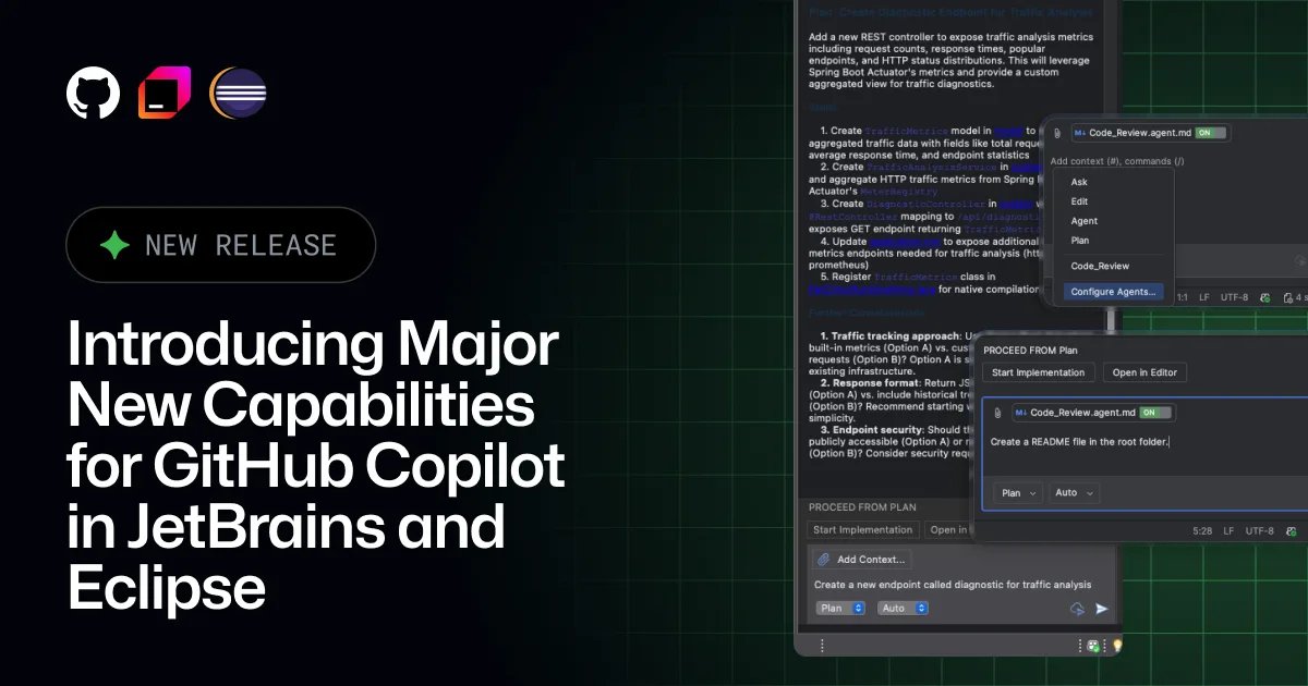 brunoborges's tweet card. GitHub Copilot is taking a major step forward with expanded, deeply integrated support for JetBrains and Eclipse — bringing a new generation of agentic, intelligent capabilities directly into your...