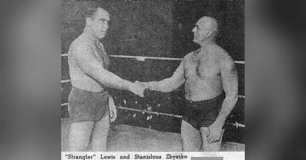 RefIzzyIzzOver's tweet card. Lewis vs Zbyszko & Pesek vs Plestina