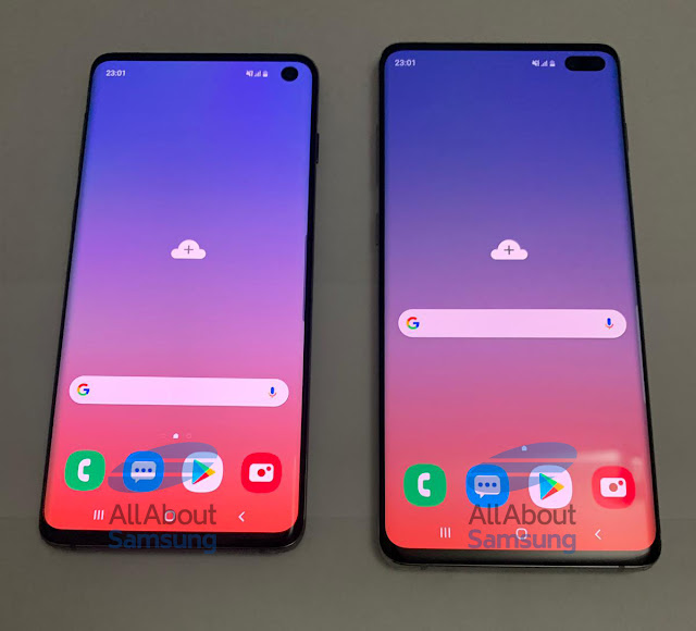 TechDroid_In's tweet card. Samsung's upcoming flagship device the Galaxy S10 line-up live images leaked, reveals punch-hole selfie camera display, triple rear cameras and headphone jack.