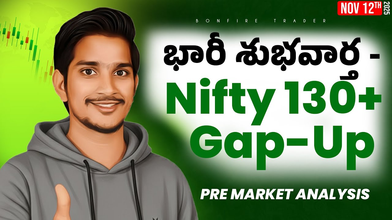 bonfiretrader19's tweet card. Bihar Exit Polls | US Market Rally | Nifty Gap-Up 130+ | Bitcoin...