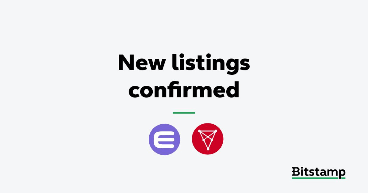 Bitstamp's tweet card. Bitstamp launches Enjin Coin (ENJ) and Chiliz (CHZ) on August 23, marking cooperation between big OG crypto companies, and opening up to the world of entertainment.