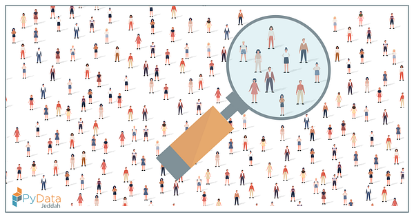 PyDataJeddah's tweet card. In a few circumstances, it is not possible to obtain data from every group member. Instead, you select a sample of the individuals who will…