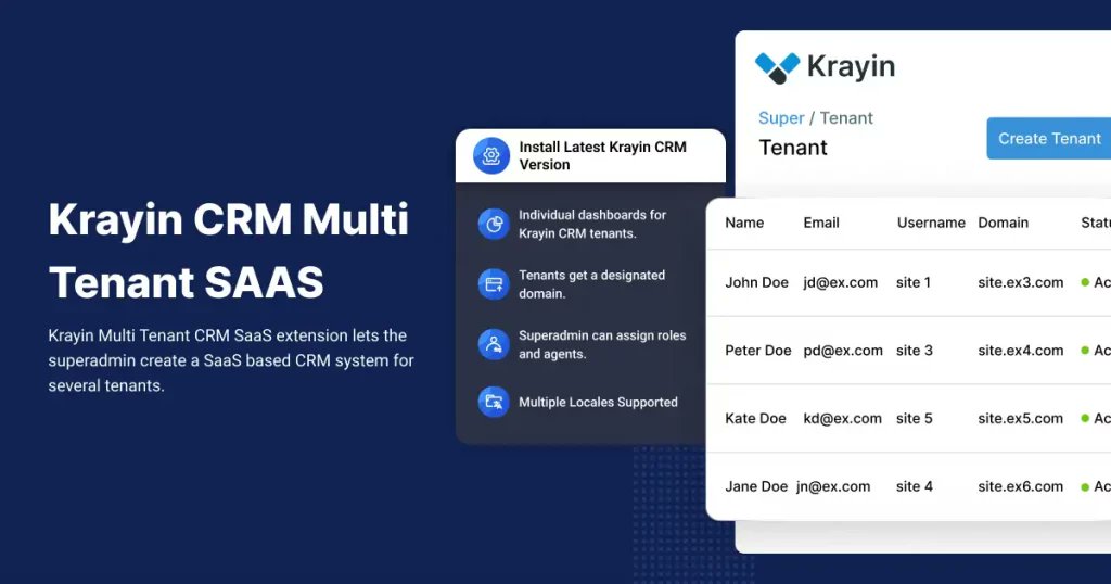 chandrasekhar_0's tweet card. Krayin Multi Tenant CRM SaaS extension lets the superadmin create a SaaS based CRM system for several tenants.