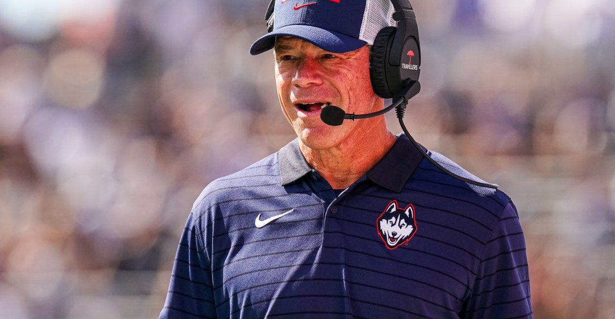 TheUConnBlog's tweet card. Report: Jim Mora to leave UConn for Colorado State