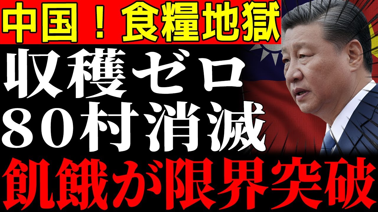 miggy_star's tweet card. 【ゆっくり解説】中国社会が限界突破！収穫ゼロと80村消滅で食糧地獄が爆発、ついに31省で飢餓の連鎖が始まり