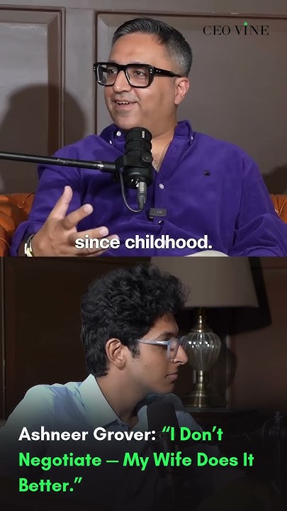 CeoVine's tweet card. Ashneer Grover: “I Don’t Negotiate — My Wife Does It Better.