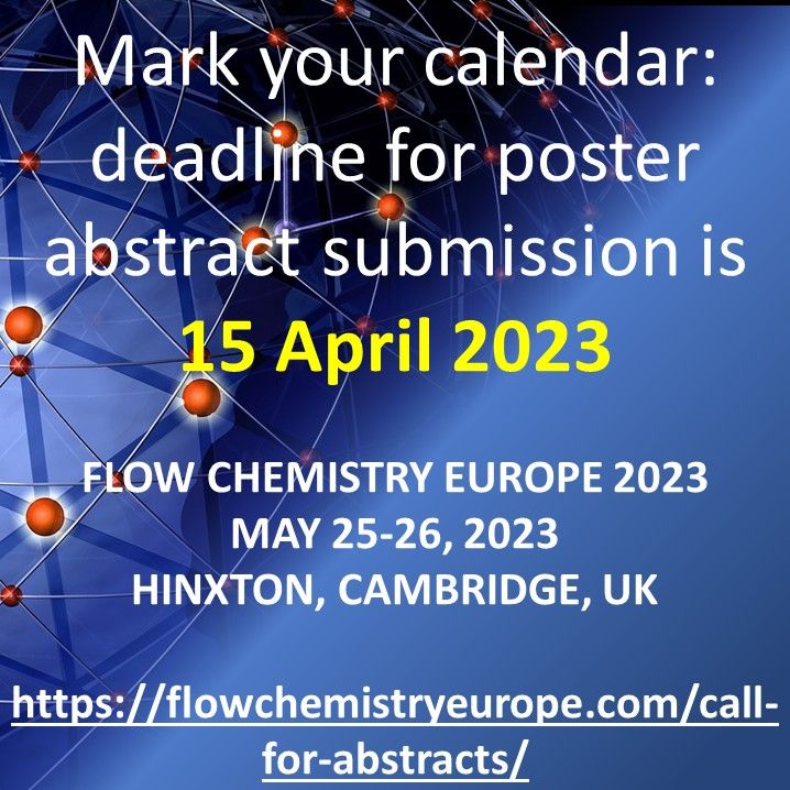 FlowChemSociety's tweet card. Flow Chemistry Europe Conference 2023, UK #chemistry #flowtechnology #automation #machinelearning #continuousmanufacturing #chemicalengineering #electrochemistry #photochemistry #highthroughputexpe...