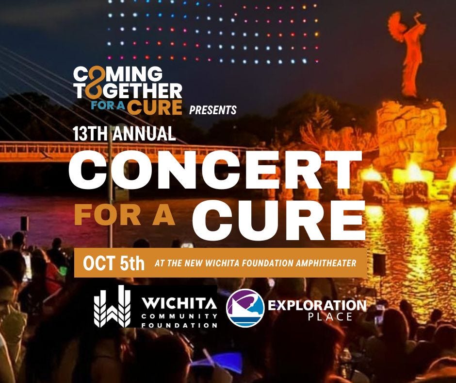 keyn1037's tweet card. Join Coming Together for a Cure for the biggest fundraiser of the year at the NEW Wichita Foundation Amphitheater on October 5th! Proceeds help support families battling Duchenne Muscular Dystrophy...