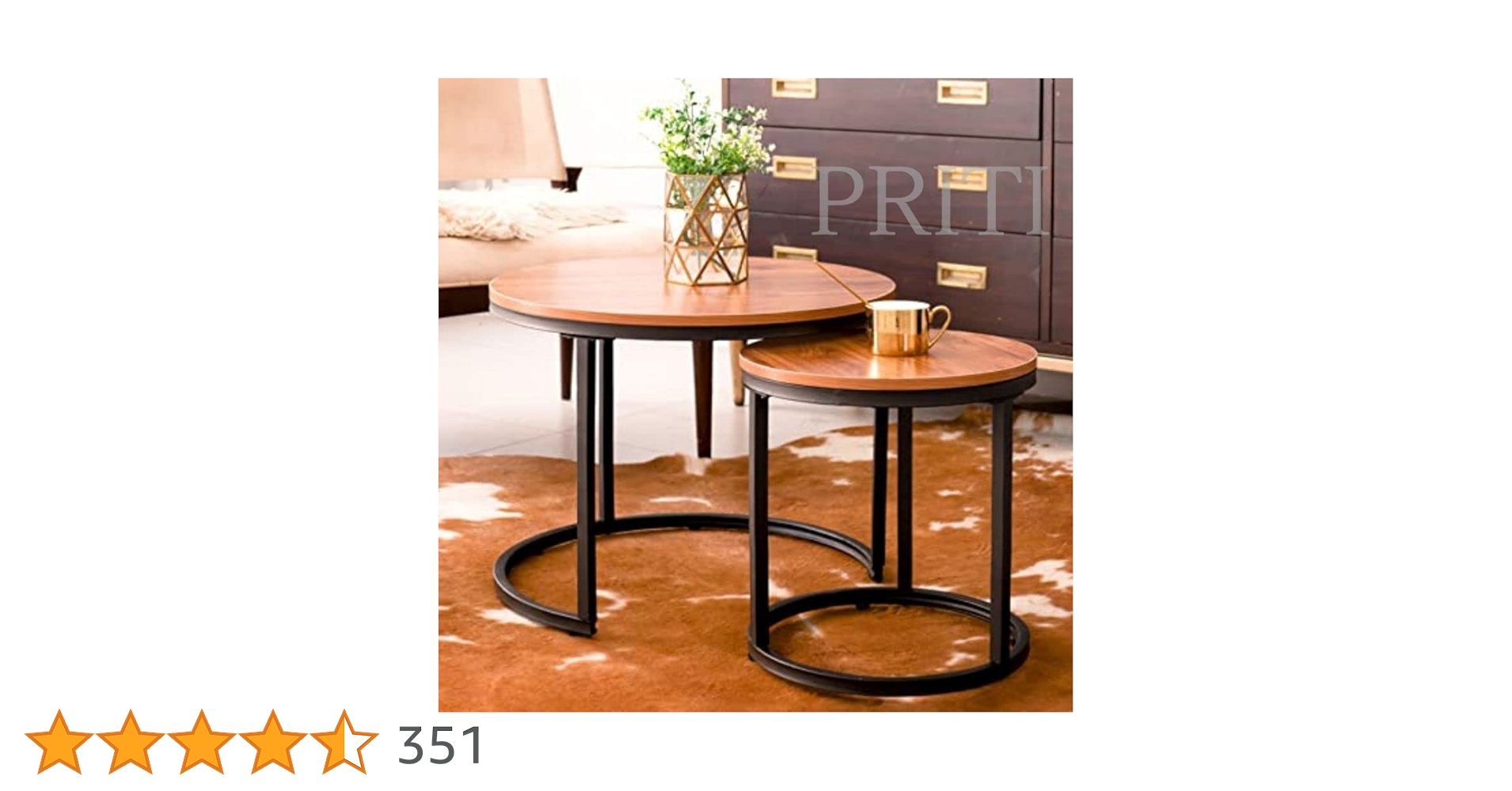DealsinIND's tweet card. Nesting coffee tables accent tables are just what you want! Pretty stable Metal legs, also pacman shape legs makes it very modern and elegant, will definitely gives your house a big new look