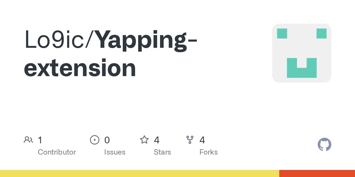 GLHFbuy's tweet card. Contribute to Lo9ic/Yapping-extension development by creating an account on GitHub.