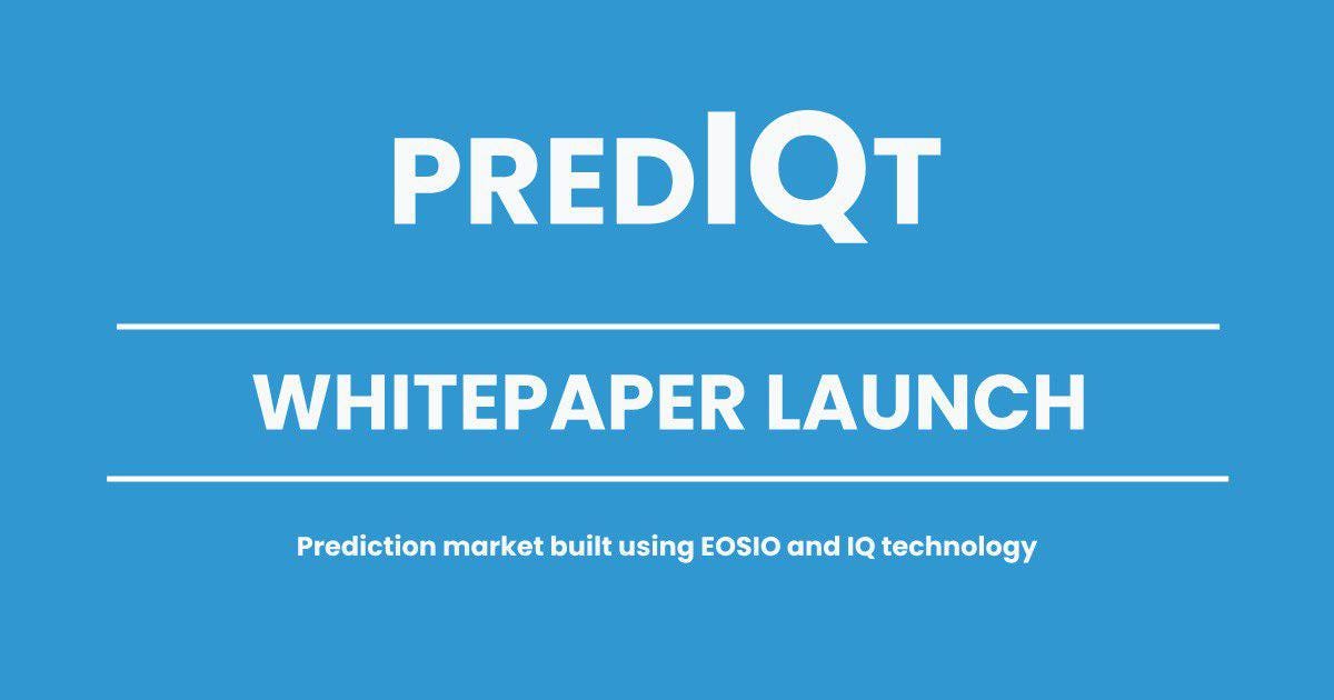 PredIQt_Network's tweet card. Today we’re excited to share the first version of the PredIQt Protocol White Paper for community feedback and review.
