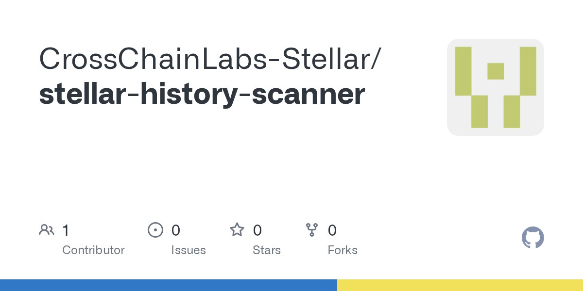 tomerweller's tweet card. Contribute to CrossChainLabs-Stellar/stellar-history-scanner development by creating an account on GitHub.