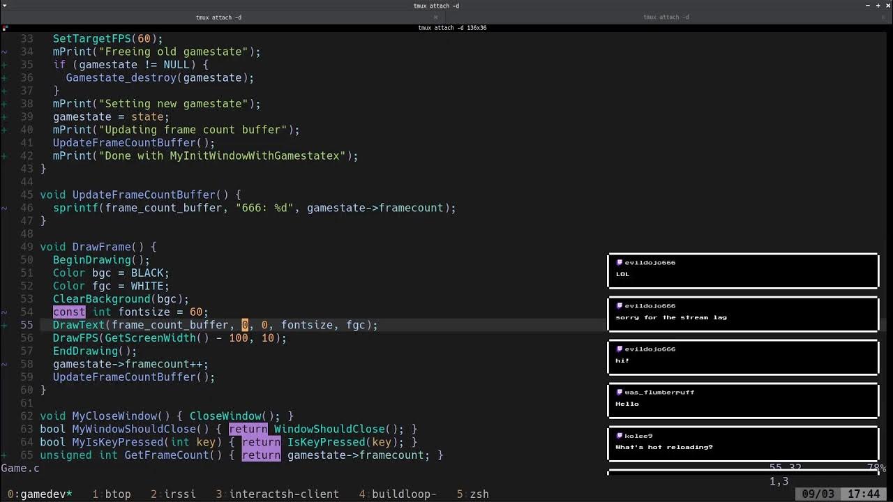 evildojo666's tweet card. Coding Data Structs + Hot Reload into a C/C++ raylib RPG #gamedev...