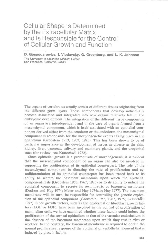 EurekaMag's tweet card. The role of the extracellular matrix in the development of an organism has been, until now, primarily studied as a function of embryonic induction....