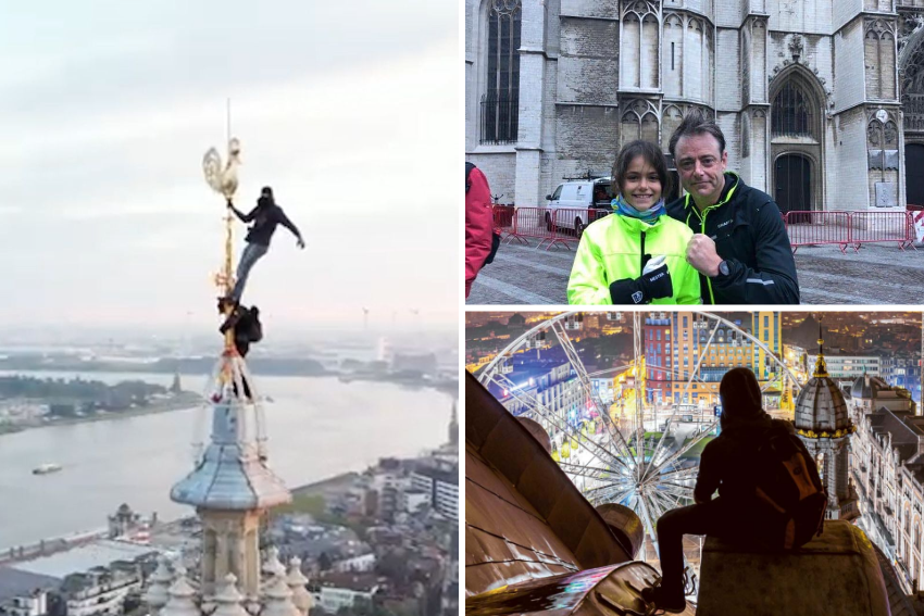 MoWaVL's tweet card. Acrobatische toeren uithalen op 123 meter hoogte, je moet het maar durven. En toch waren de Duitse waaghalzen die vorige week een video van hun avontuur op YouTube postten niet de eersten die de...