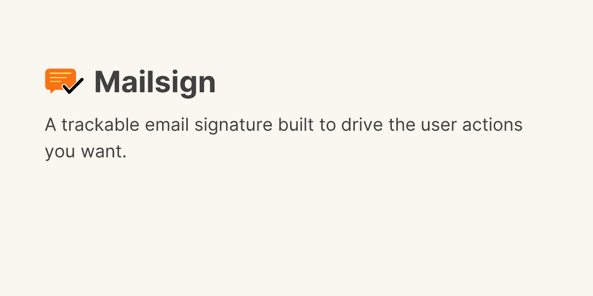 krishtopheer's tweet card. Discover Mailsign on Uneed - A trackable email signature built to drive the user actions you want. | Emails, Indie Making, Tracking in Marketing (Freemium)
