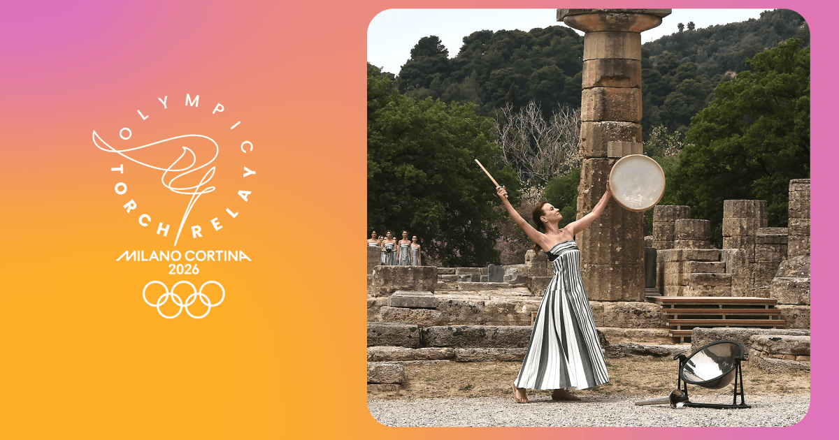 Olympics's tweet card. Olympic Flame Lighting Ceremony | Olympia | Milano Cortina 2026