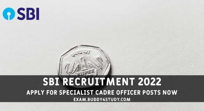 Buddy4Study's tweet card. SBI Recruitment 2022 - Eligible candidates can apply for eight vacancies till 28 April 2022. Apply for Specialist Cadre Officer Posts Now.