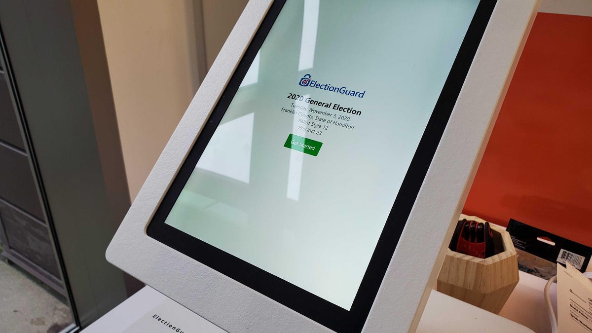 B2B_Tech's tweet card. ElectionGuard isn't designed to make voting machines safe from hackers. It's meant to make hacking them pointless.