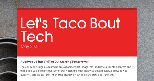 MhsdTechnology's tweet card. Let's Taco Bout Tech