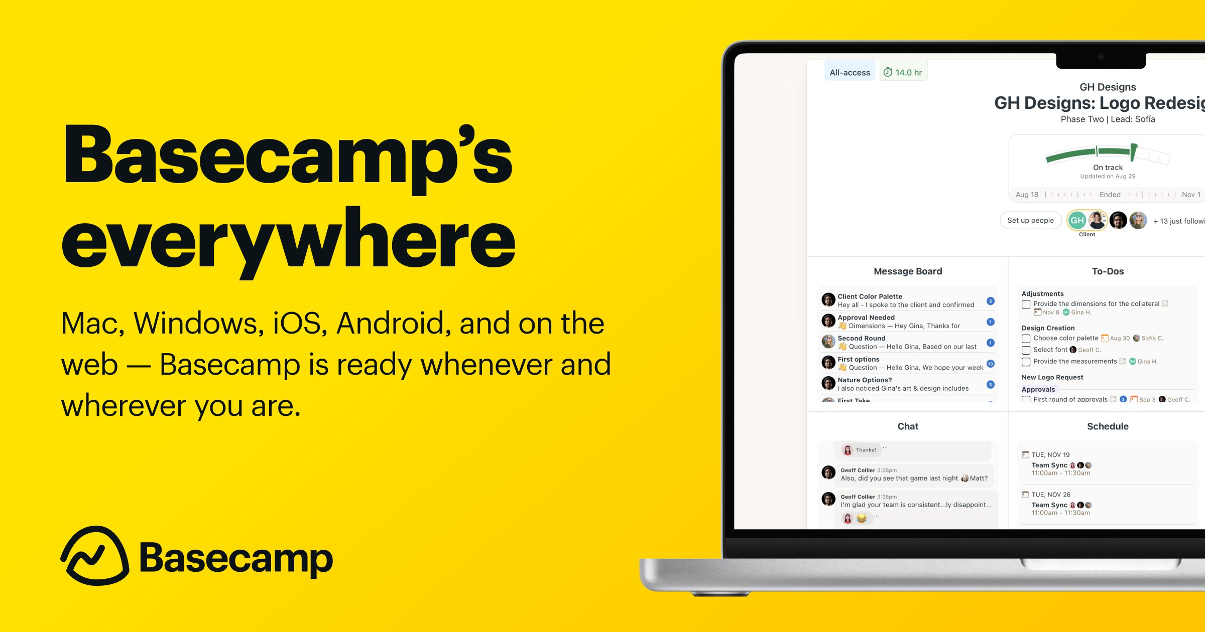 paco_mtz_design's tweet card. Mac, Windows, iOS, Android, and on the web — Basecamp is ready whenever and wherever you are.