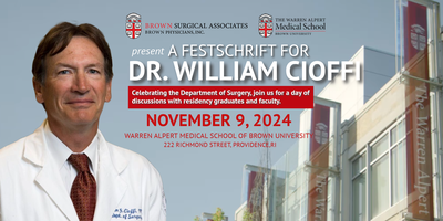 AuroraPryor's tweet card. Join us for a celebration honoring Dr. William Cioffi with a Festschrift filled with gratitude, admiration, and camaraderie.