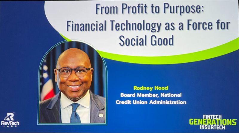 riddle_keith's tweet card. Thanks to Rodney E. Hood for sharing tremendous industry insight and outlining collaborative opportunities between Fintechs and credit unions. Outstanding session during the RevTech Labs Fintech...