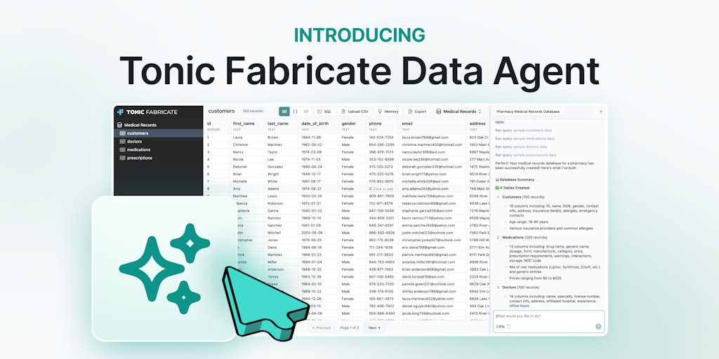 aicapital_io's tweet card. Tonic.ai frees developers to build with safe, high-fidelity synthetic data to accelerate software and AI innovation while protecting data privacy. Through industry-leading solutions for data synthe...