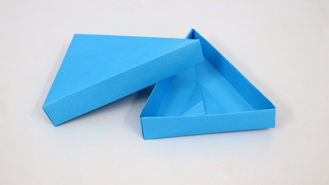 cpaperfolding's tweet card. How to Make a Paper Triangle Box - Origami Triangular Box Tutorial -...