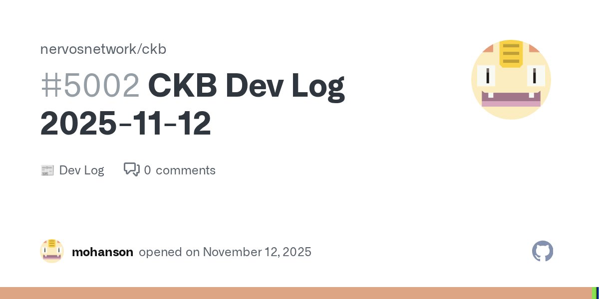 CKBdev's tweet card. Updates Releases & Milestones Published CKB 1.0.0 crates (ckb 0.204.0-rc1): https://crates.io/crates/ckb/0.204.0-rc1/dependencies Published CKB-VM CFI extension (initial Rust-based interpreter ...