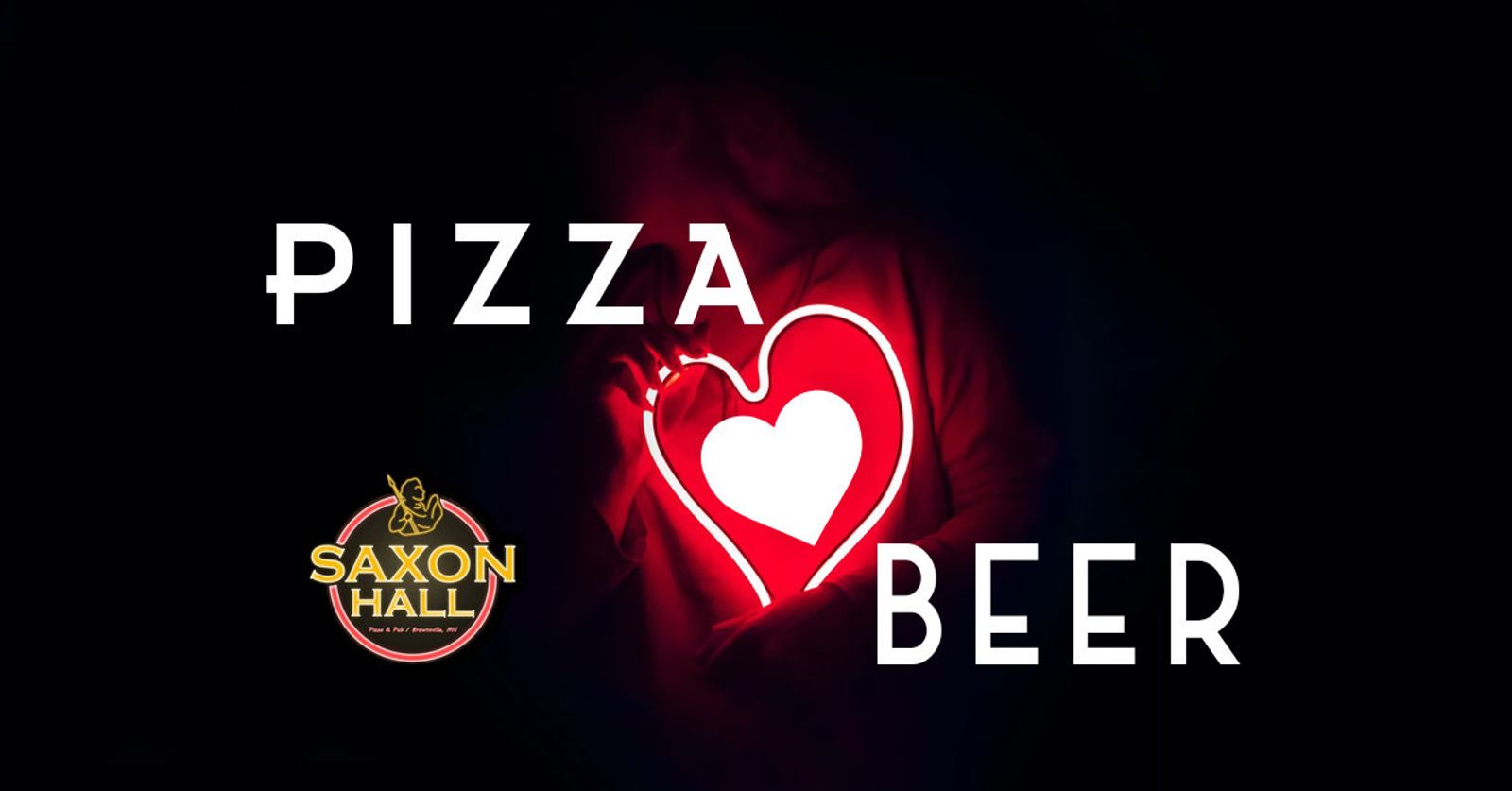 abbottgopackgo's tweet card. Win free pizza and beer from Saxon Hall in Brownsville every Friday. Must be over 21 to enter