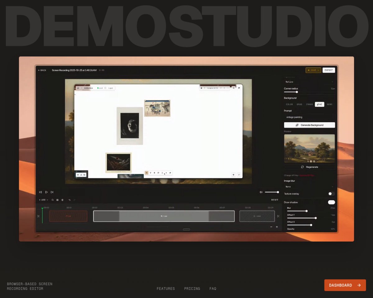 LaunchingNext's tweet card. Record & make better-looking product demos for free