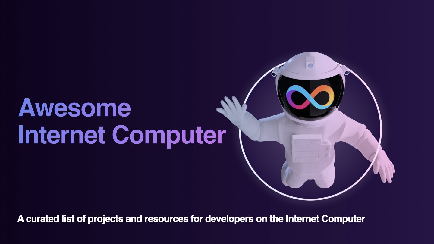 DFINITYDev's tweet card. A curated list of awesome projects and resources relating to the Internet Computer Protocol - dfinity/awesome-internet-computer