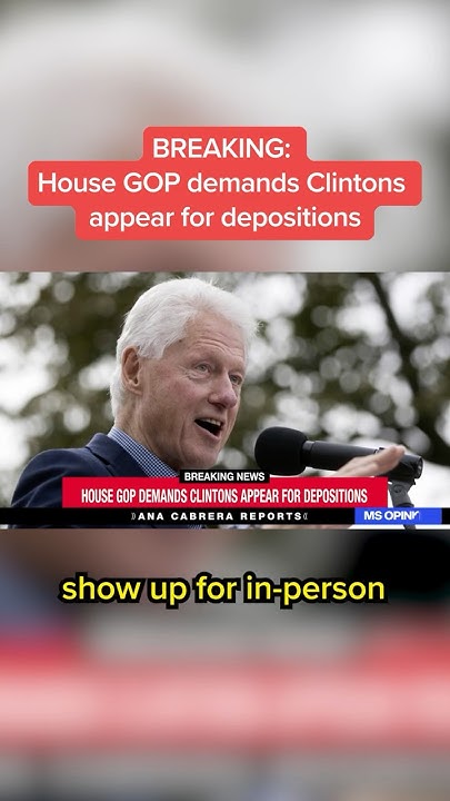 leighpointer's tweet card. BREAKING: House GOP demands Clintons appear for depositions