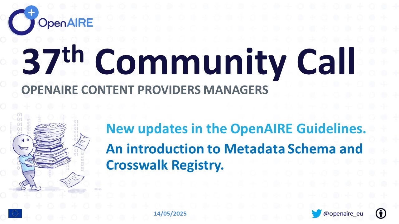 BLopenresearch's tweet card. 37th OpenAIRE Content Providers Community Call