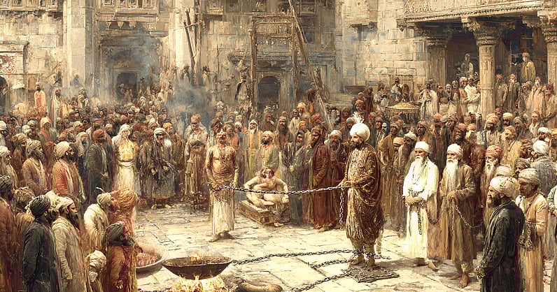 dharmadispatch's tweet card. Uncover this tragic story of an old Brahmin who openly performed Puja in Delhi under Firuz Shah Tughlaq's bigoted regime and was burnt to death