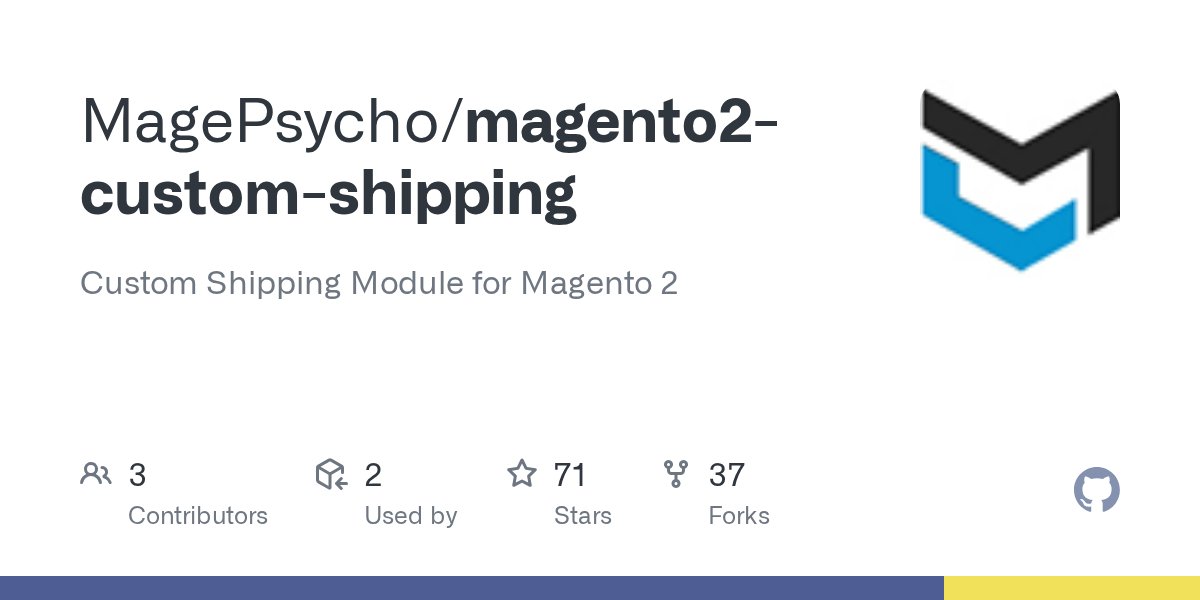 rajkbnp's tweet card. Custom Shipping Module for Magento 2. Contribute to MagePsycho/magento2-custom-shipping development by creating an account on GitHub.